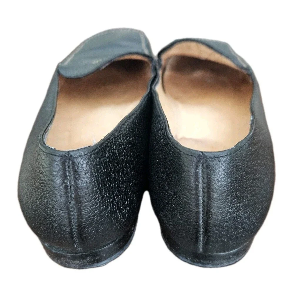 Kate Spade New York Women's Square Toe Black  Pebbled Leather Loafers, Size 5 B